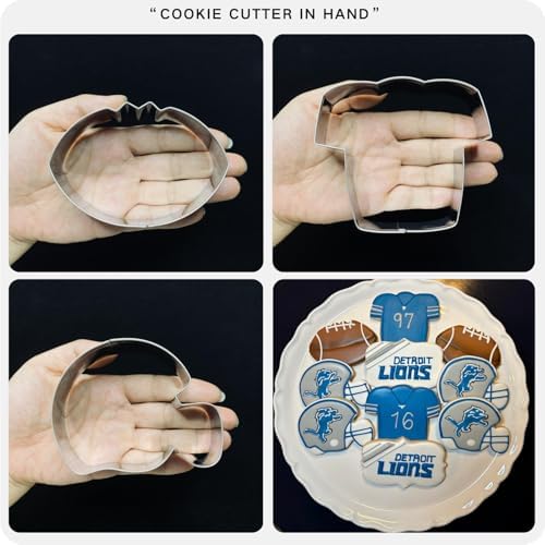 Glowing 3-Piece Football Cookie Cutter Set