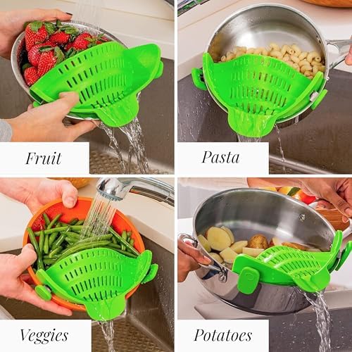 Compact Collapsible Strainer - Heat-Resistant Kitchen Gadget for Easy Straining