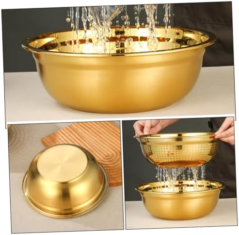 Premium 2-Piece Stainless Steel Colander Set for Quick Drainage Kitchen Use