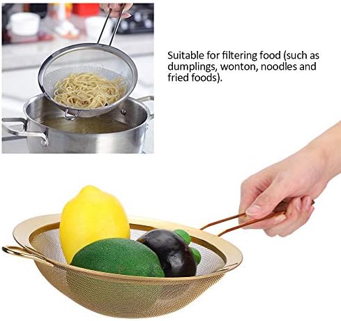 Effortless Cooking Made Simple Durable 304 Stainless Steel Strainer with Long Handle