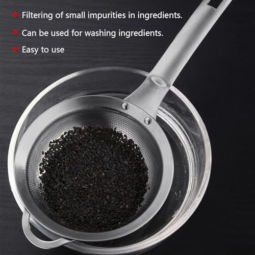 Premium Stainless Steel Punch Hole Sieve Set with Handle for Kitchen Use