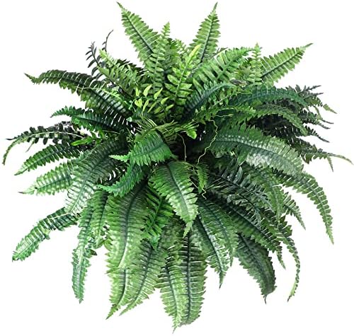 Jutom Artificial Fern Bush Outdoor Decor