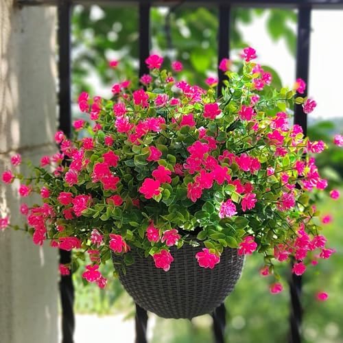 Grunyia 12-Piece Outdoor Artificial Flower Bundle for Home Use