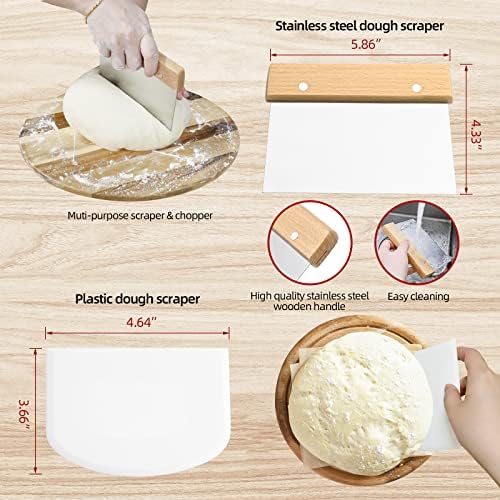 Banneton Bread Proofing Basket Set for Professional Home Bakers Set of 3