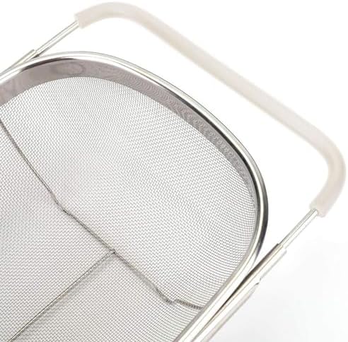 6 Quarts Stainless Steel Colander with Expandable Handle