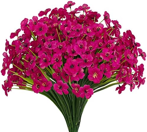 15 Fuchsia Outdoor Artificial Flowers - UV Resistant No Fade