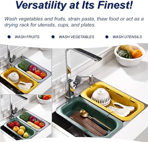 Extendable Sink Colander Strainer Basket