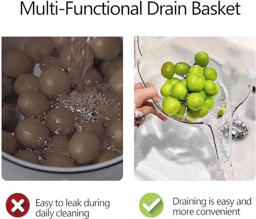 Efficient Sink drain with Strainer - Multi-functional Fruit and Vegetable Washer