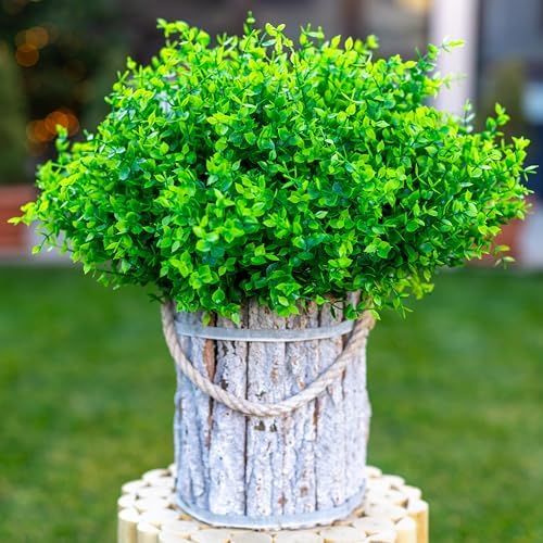 Durable Outdoor Artificial Boxwood Shrubs