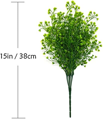 Genuine Plastic Shrubs Unique Fake Greenery for Home Garden More