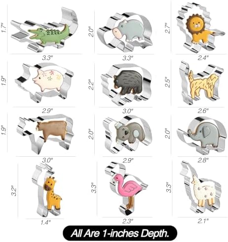 Fun Animal Cookie Cutters for Kids Safari Animals Set