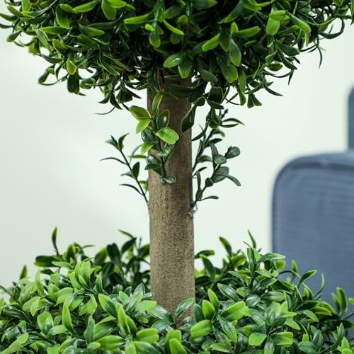 2 x Boxwood Artificial Tree Potted Set