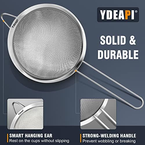 Sturdy 9-inch Mesh Strainer with Handle for Kitchen Essential