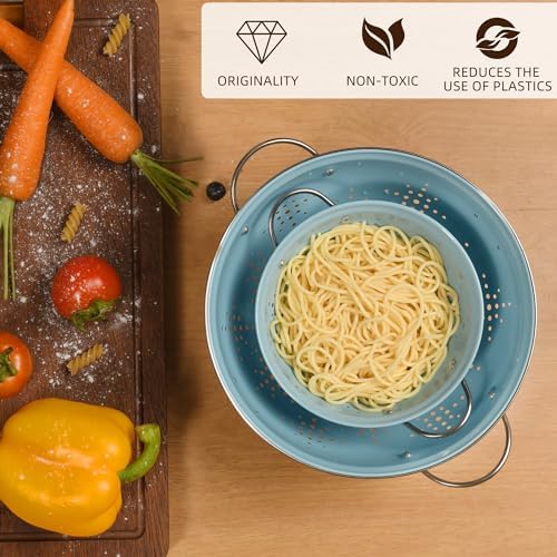 Brilliantly Balanced Family - Double-Purpose Metal Colander Set