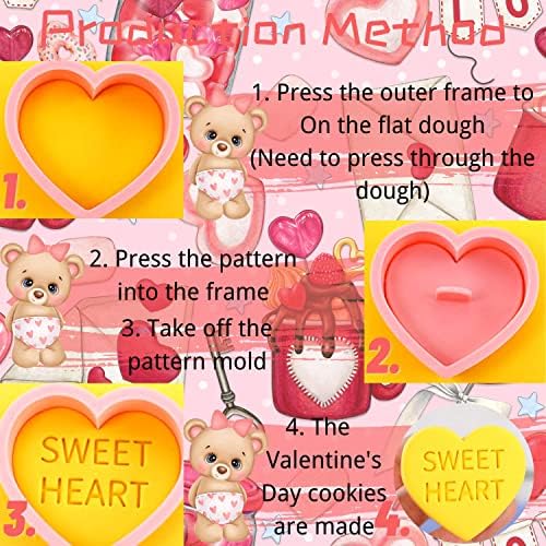 10 Heart Shaped Mini Plastic Cookie Cutters Set for Baking and Celebration