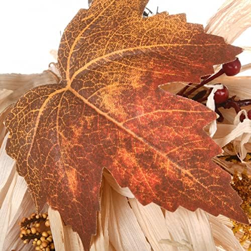 30 Harvest Teardrop with Maple Leaves Brown - Realistic Artificial Plant