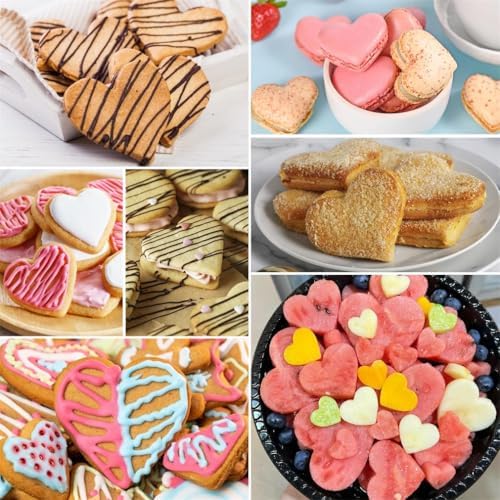 12-Piece Heart Cookie Cutter Set for Valentines Day