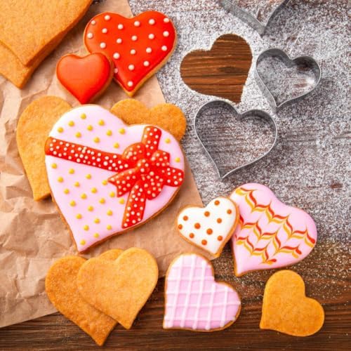 Heart Cookie Cutters Set 7pc - Valentines Day Easy Valentines Day Treats