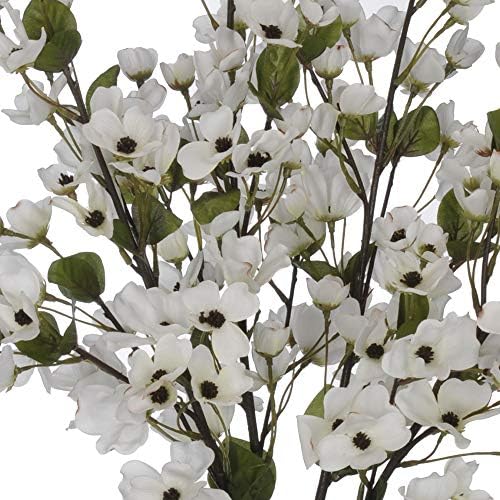 House of Silk Flowers - Cream Dogwood Bushes Set of 6