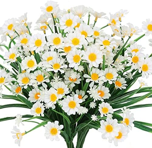10pc Outdoor Artificial Daisies for Garden Decor