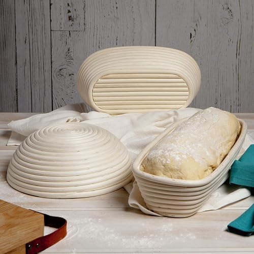 Dimpola Sourdough Proofing Basket Set of 2 9 Inch