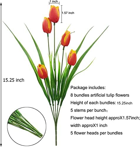Elegant Outdoor Artificial Tulips