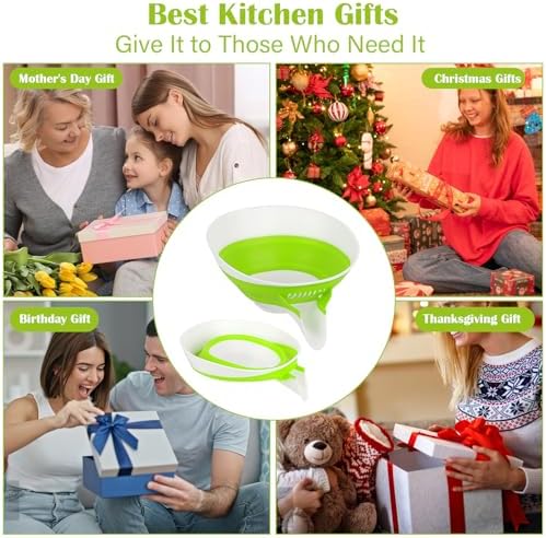 Premium Multifunctional Adjustment Drain Basket with Spout for Kitchen Use
