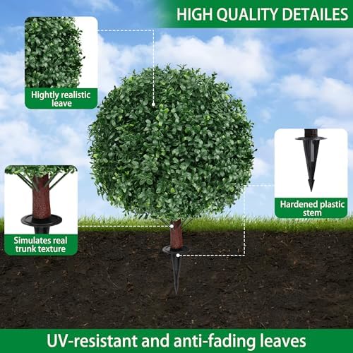 Instantly transform your space with bright realistic artificial topiaries