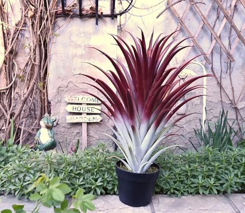 Big Realistic Red Aloe vera artificial plant 26 tall bySUNPRAIRIE