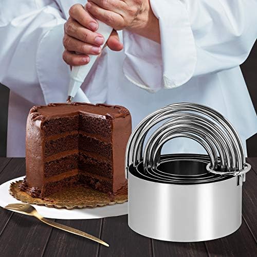 Stainless Steel Round Cookie Cutter Set with Handles