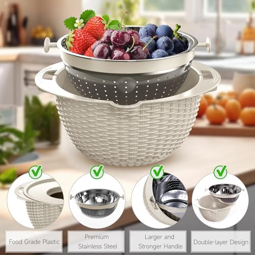 Balavina 4-in-1 Colander With Bowl Set