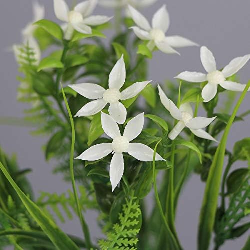 6Pcs Artificial UV-Resistant Flowers Outdoor Fake Plant