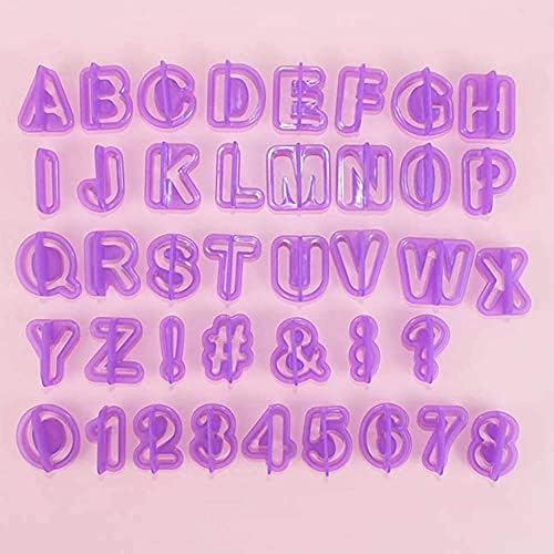 BlingKingdom 40pc Alphabet Cookie Cutter Set Purple Plastic