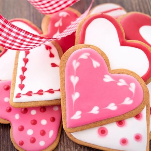 Heart Cookie Cutter Set - Love Luck Valentines Day Small Heart Shape Cookie Cutters