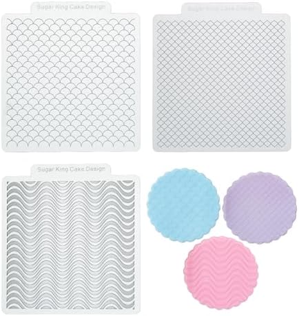 3-Pack Cookie Embosser Set for Fondant Stamps