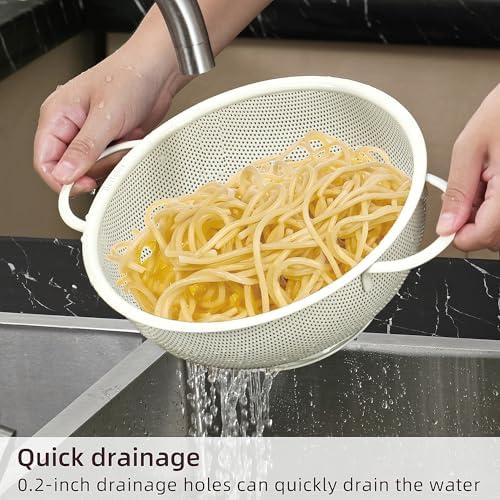 3-Piece Stainless Steel Colander Set for Kitchen Use