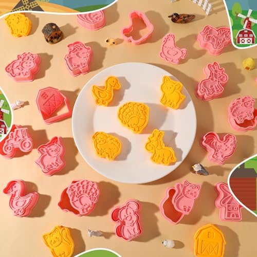 16 Pack Farm Animal Cookie Cutters