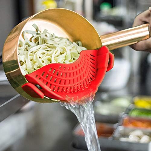 AUOON Heat-Resistant Clip On Strainer for all Pots and Pans