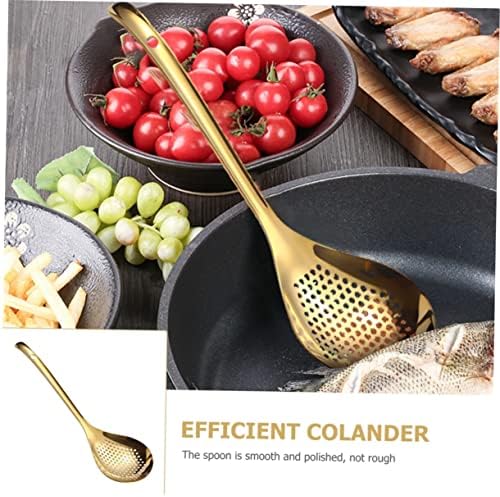 Golden 304 Stainless Steel Colander Heat-Resistant Design