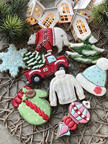 LILIAO Winter Holiday Cookie Cutter Set Ugly Sweater Stocking Hat Mitten