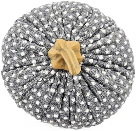 Festive Gray Pumpkins Set of 3 for Fall Decor