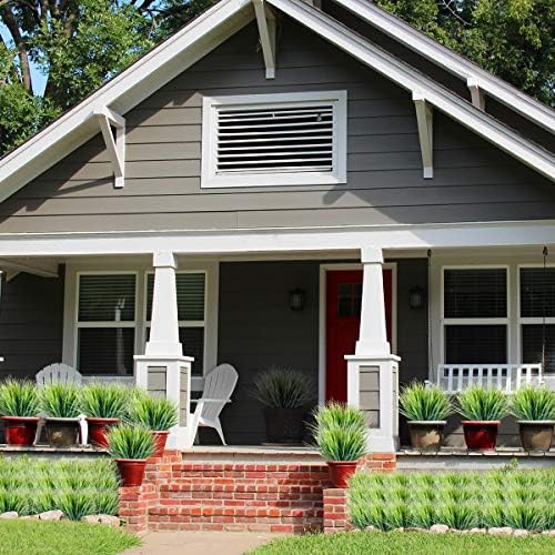30-Pack Synthetic Grass Set with Realistic Faux Plants