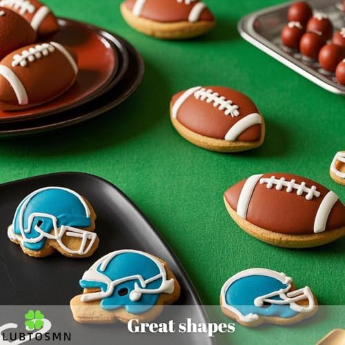 Glowing 3-Piece Football Cookie Cutter Set