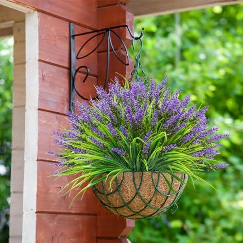 40 Bundles Artificial Monkey Grass with Lavender Flowers Purple