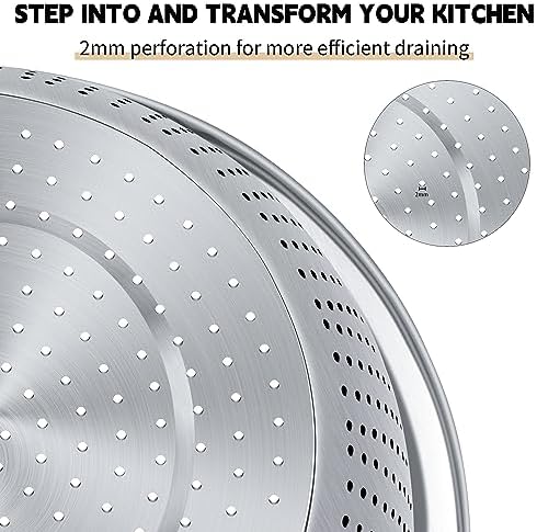 304 Stainless Steel Colander Set for Kitchen Use