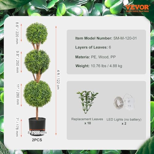 Beautiful 48Outdoor Artificial Topiary with LED Lights