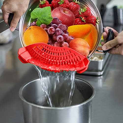 AUOON Heat-Resistant Clip On Strainer for all Pots and Pans