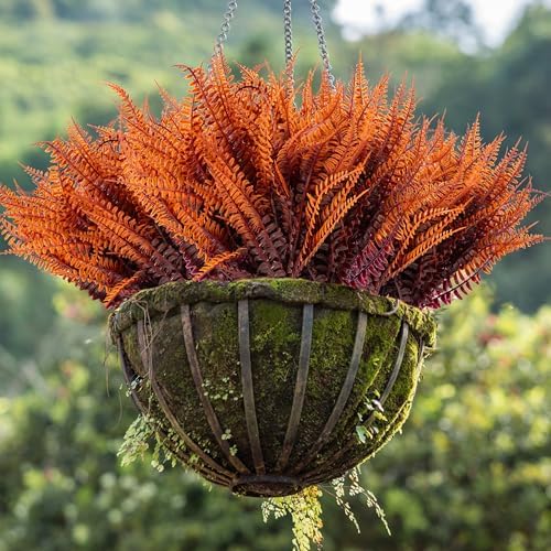 Jelofly 12 Bundles Fake Boston Ferns for Fall Decorations