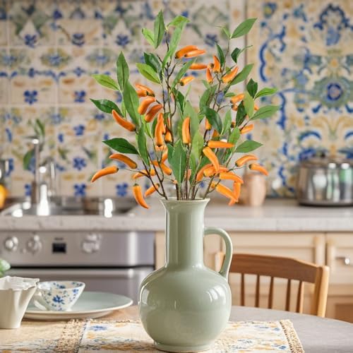LUEYAO Small Artificial Chilli Pepper Stem for Home Decor