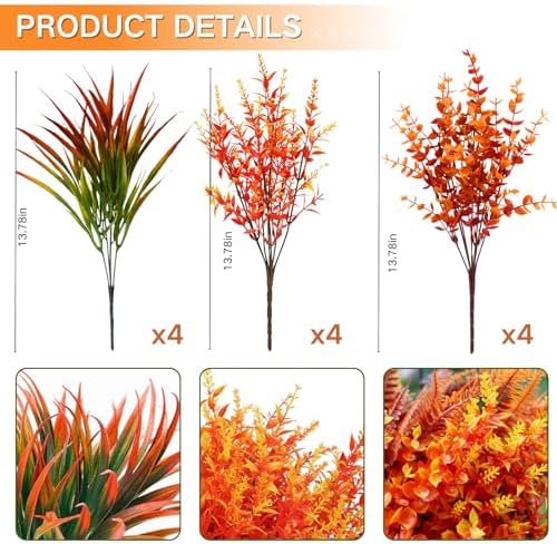 Astryas 20-Bundle Artificial Fake Flowers Outdoor